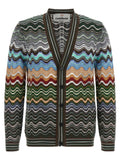 Mehrfarbige Baumwollstrickjacke