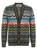 Mehrfarbige Baumwollstrickjacke