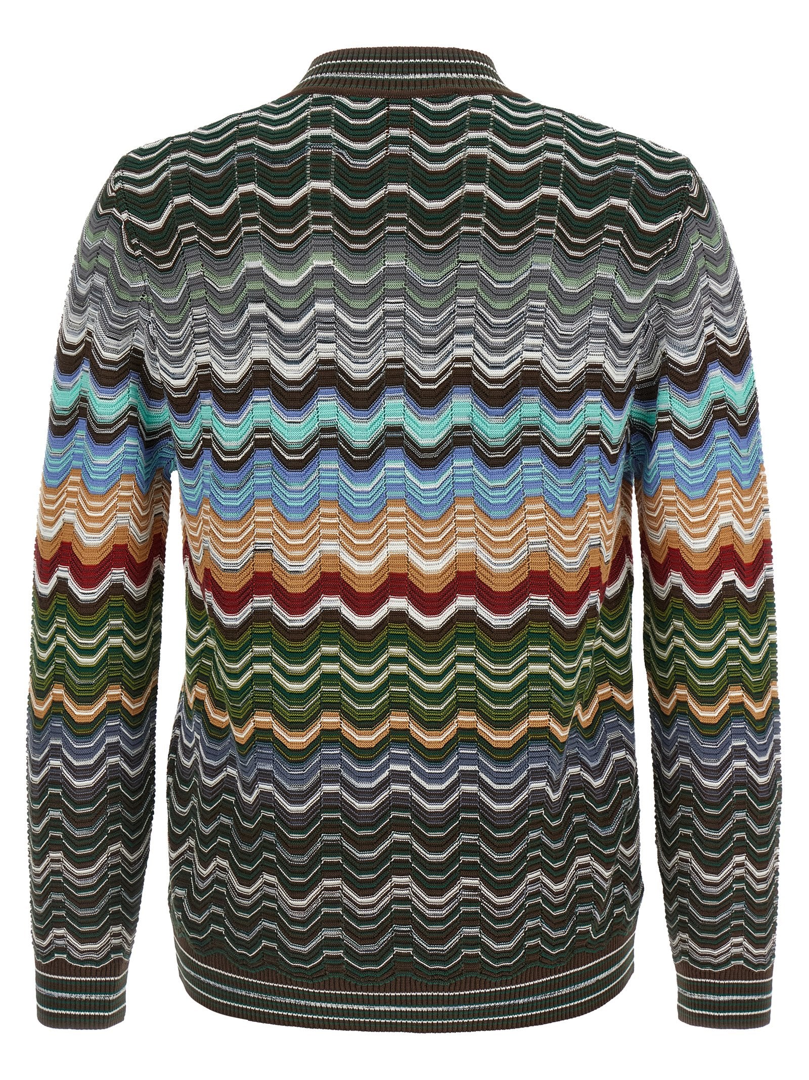 Mehrfarbige Baumwollstrickjacke