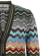 Mehrfarbige Baumwollstrickjacke