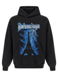 Schwarzer Baumwoll-Sweatshirt
