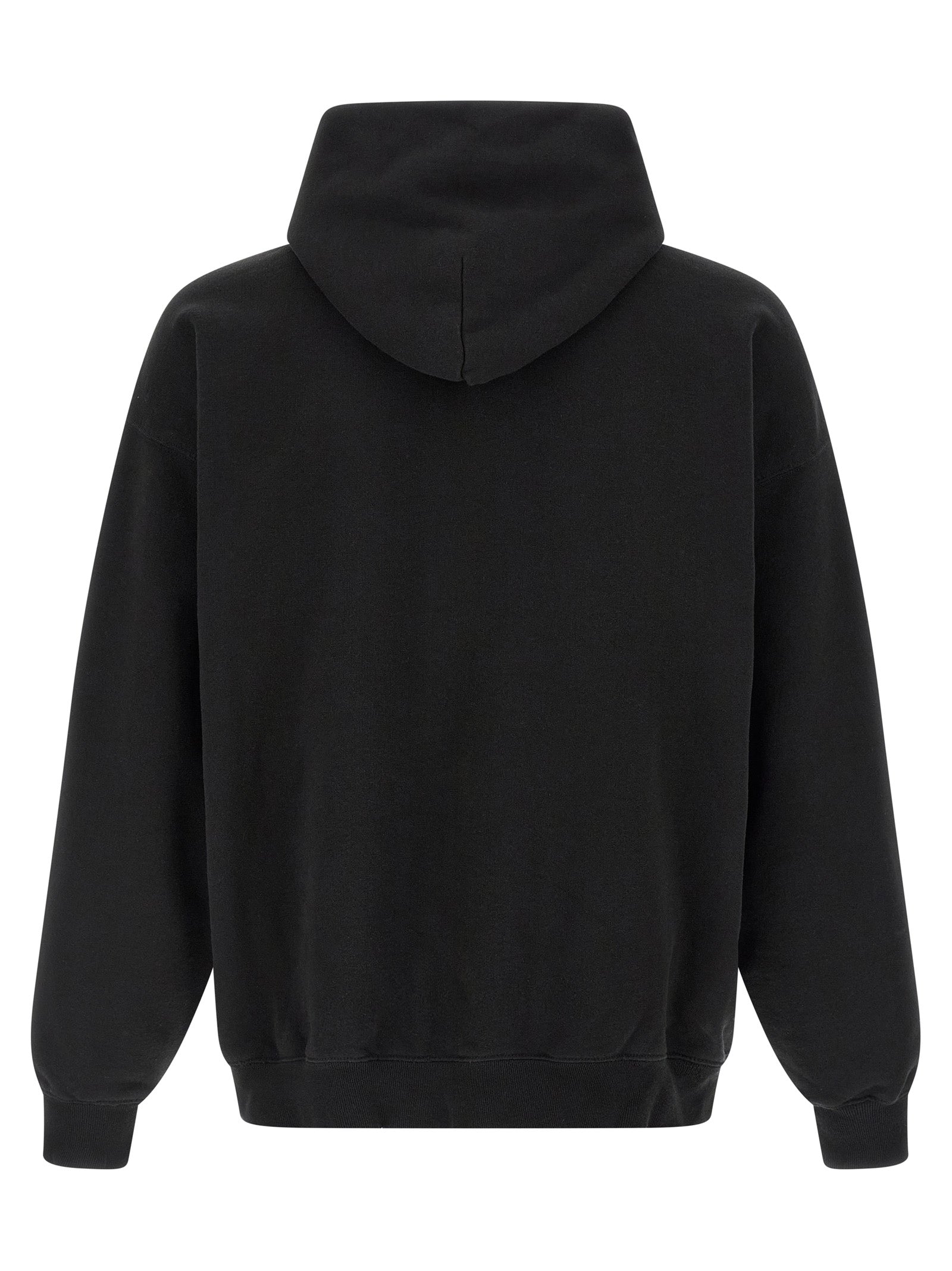 Schwarzer Baumwoll-Sweatshirt