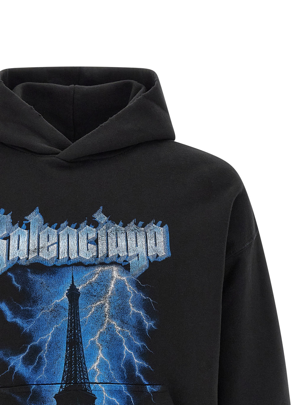 Schwarzer Baumwoll-Sweatshirt