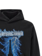 Schwarzer Baumwoll-Sweatshirt