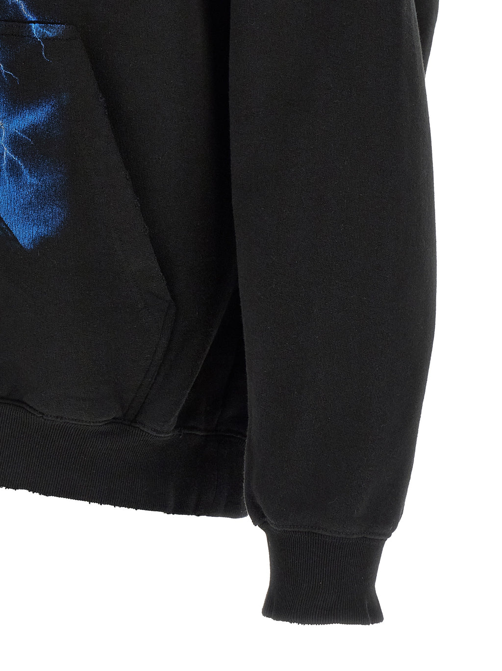 Schwarzer Baumwoll-Sweatshirt