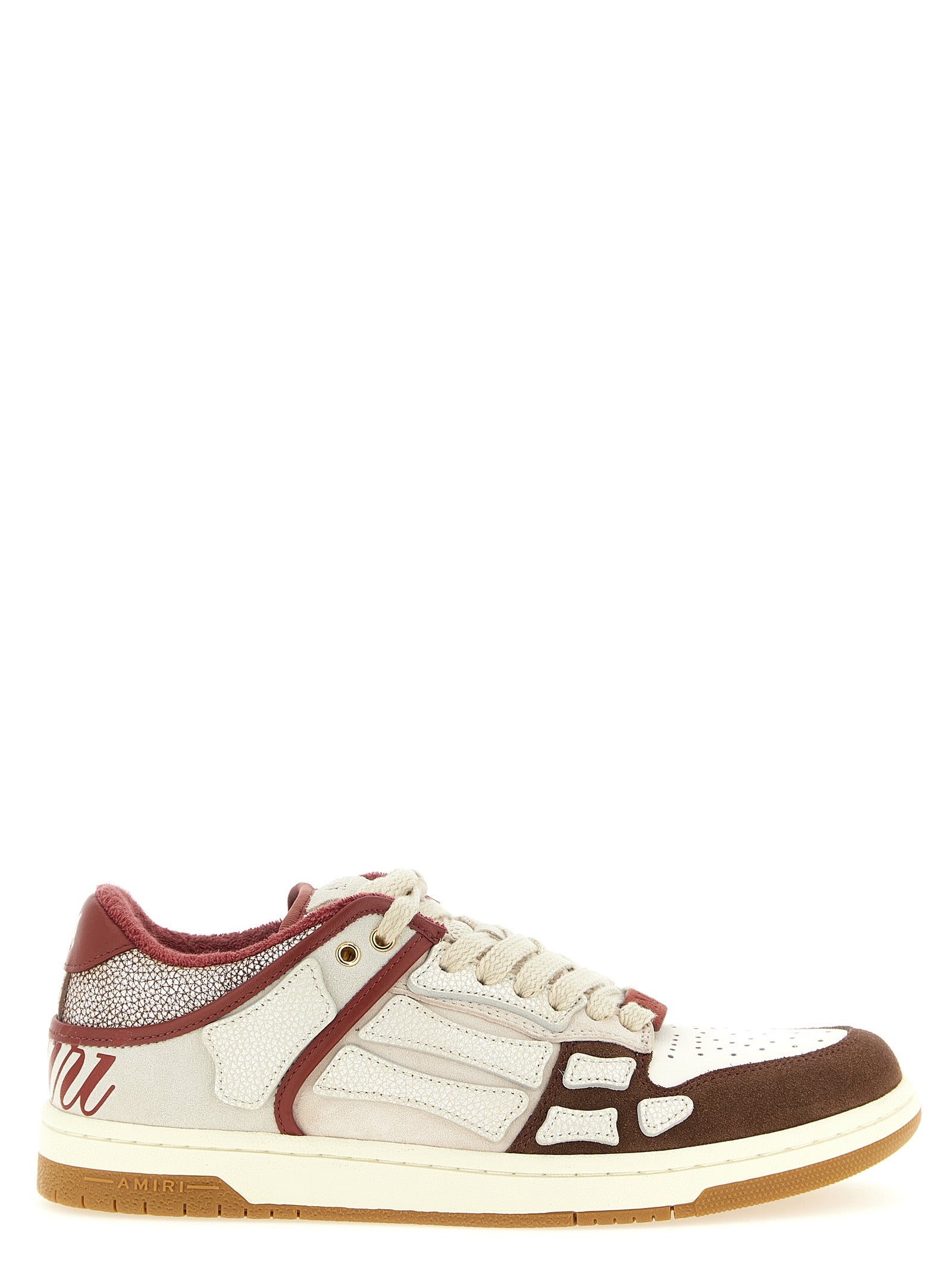 Mehrfarbige Sneaker mit Skelett-Applikation