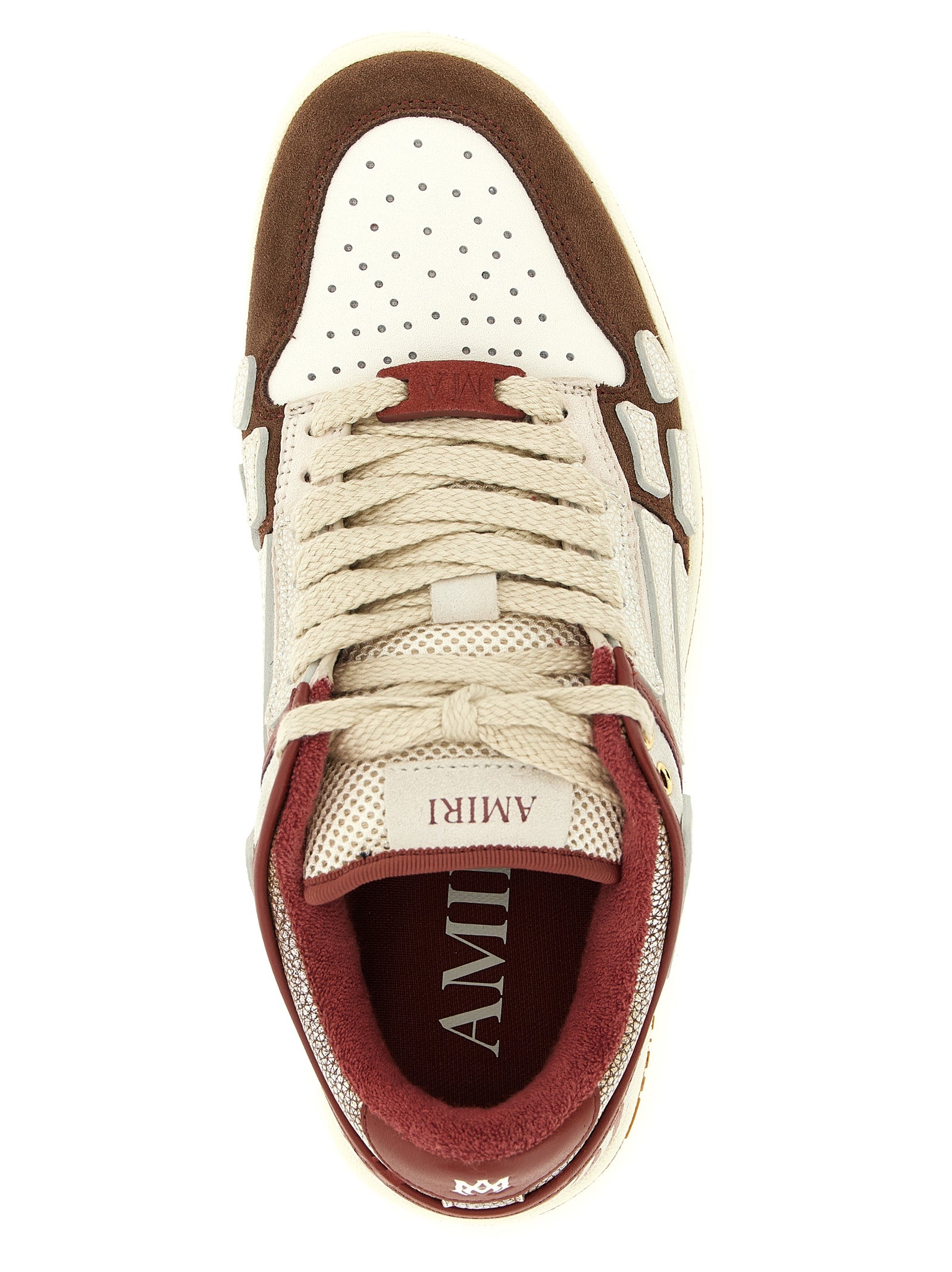 Mehrfarbige Sneaker mit Skelett-Applikation