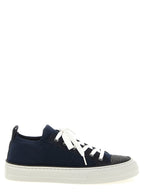 Blaue Low-Top-Sneaker aus Baumwolle