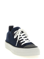 Blaue Low-Top-Sneaker aus Baumwolle