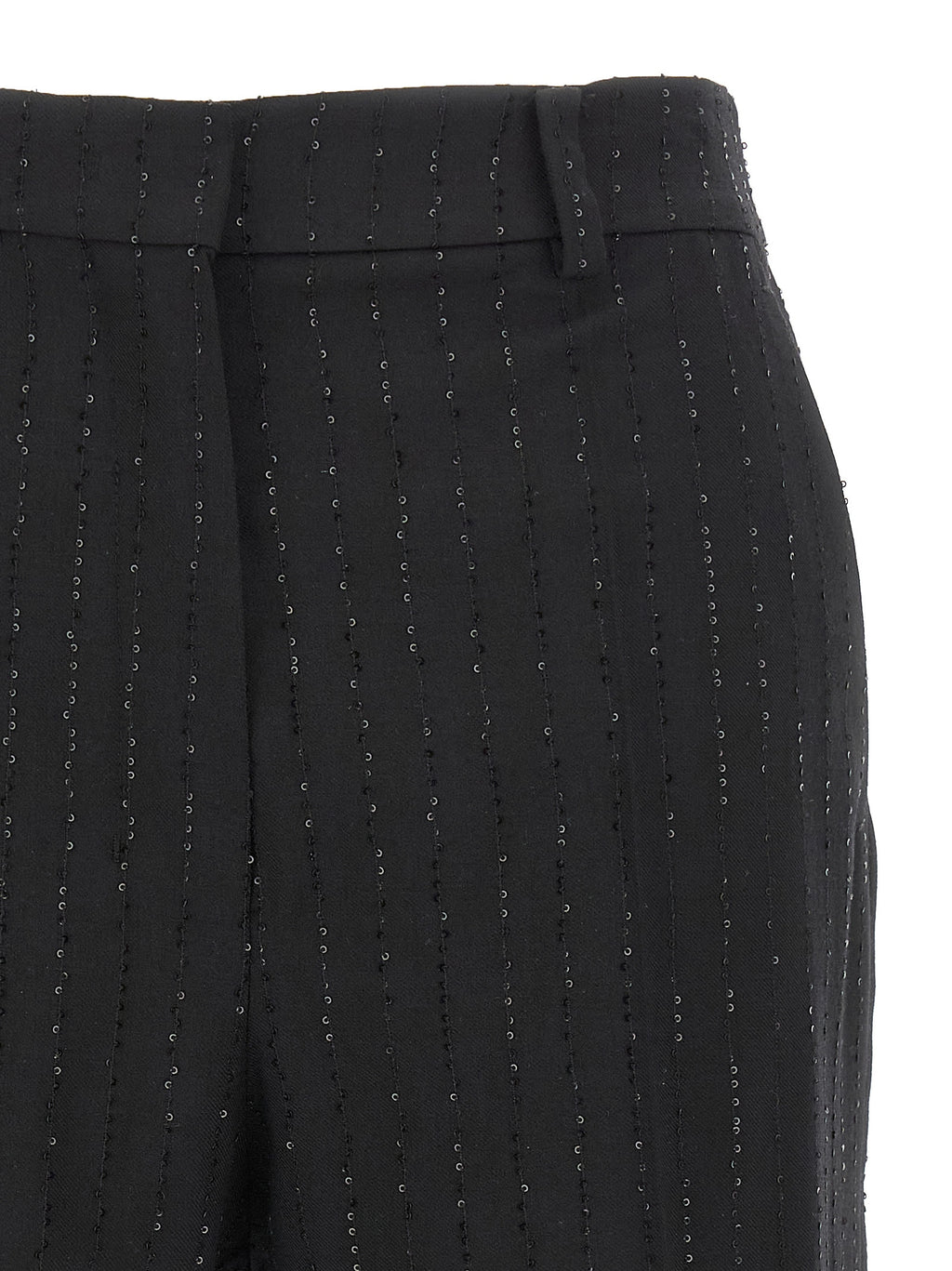 Schwarze Bermuda-Shorts aus reiner Schurwolle