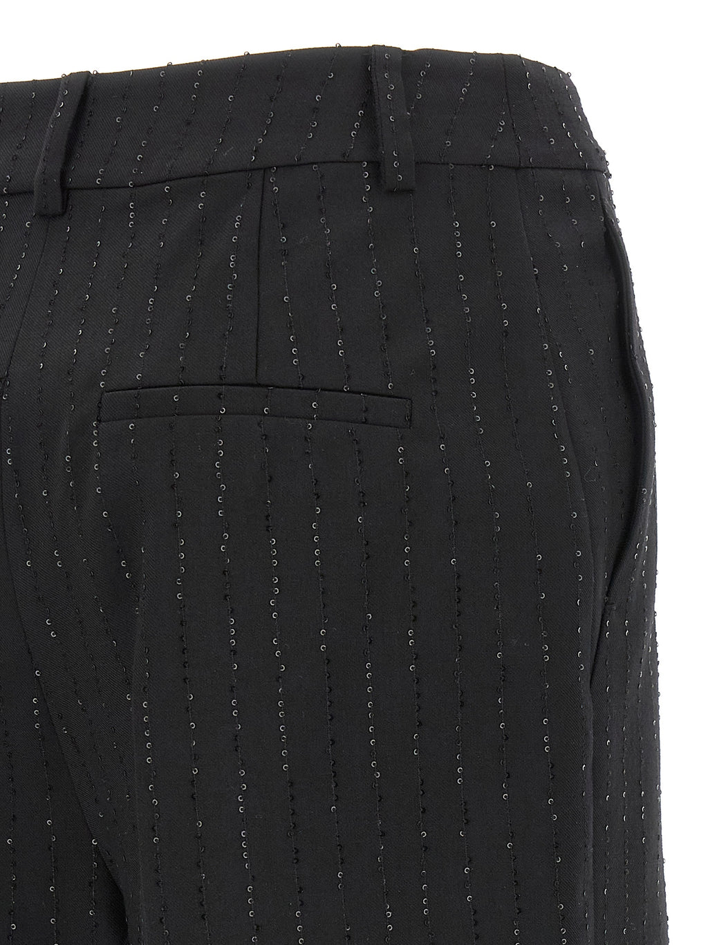 Schwarze Bermuda-Shorts aus reiner Schurwolle