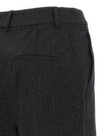 Schwarze Bermuda-Shorts aus reiner Schurwolle