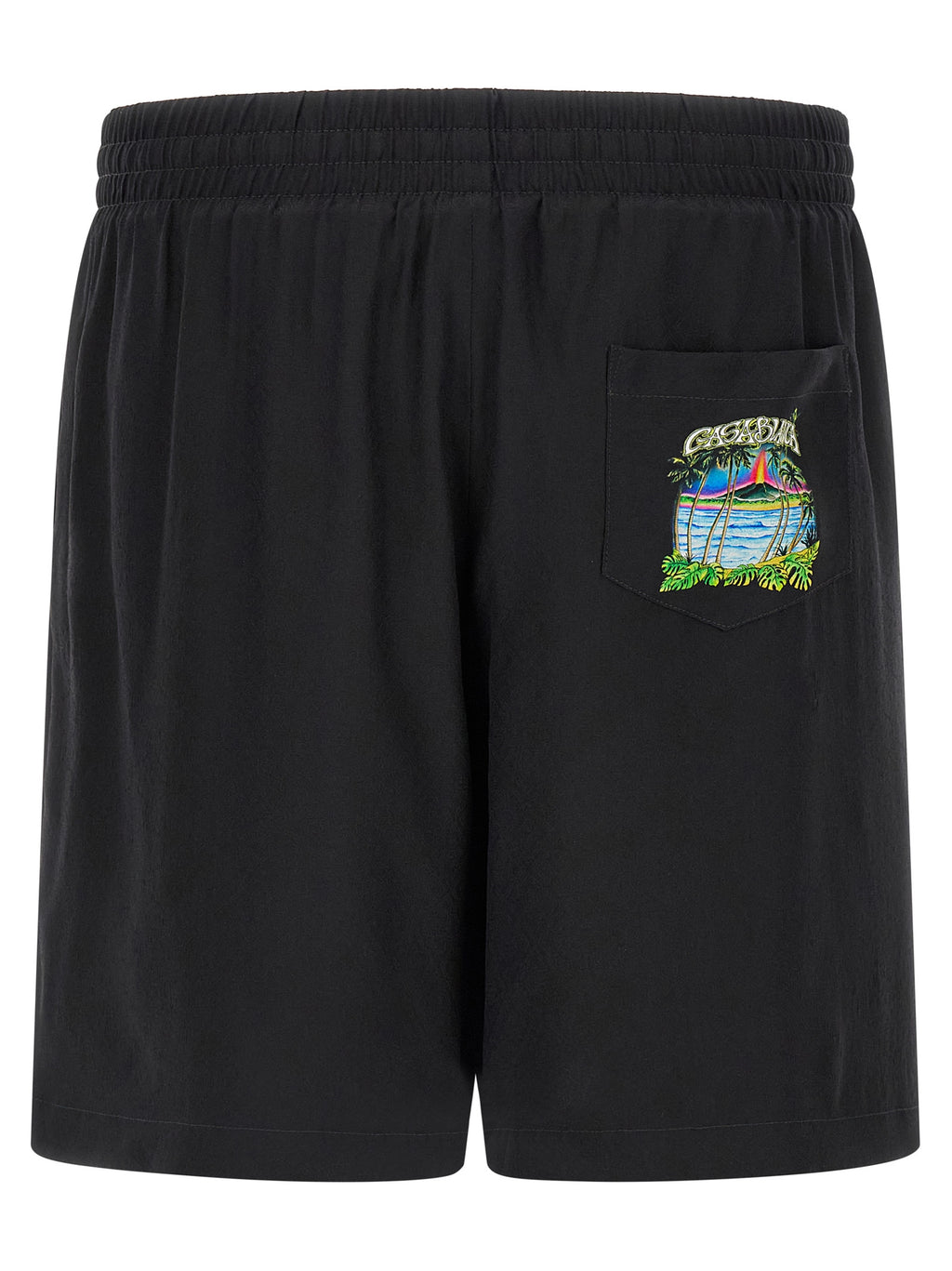 Mehrfarbige Seiden-Bermudashorts
