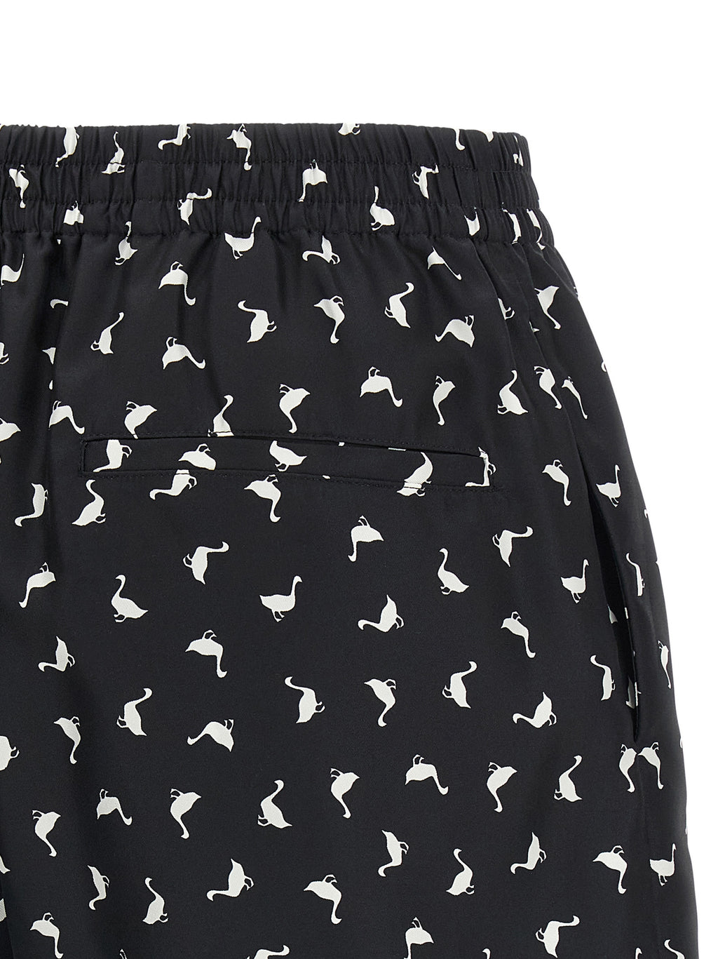 Zweifarbige Seiden-Bermudashorts