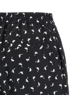 Zweifarbige Seiden-Bermudashorts