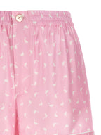 Mehrfarbige Bermudashorts aus Seide