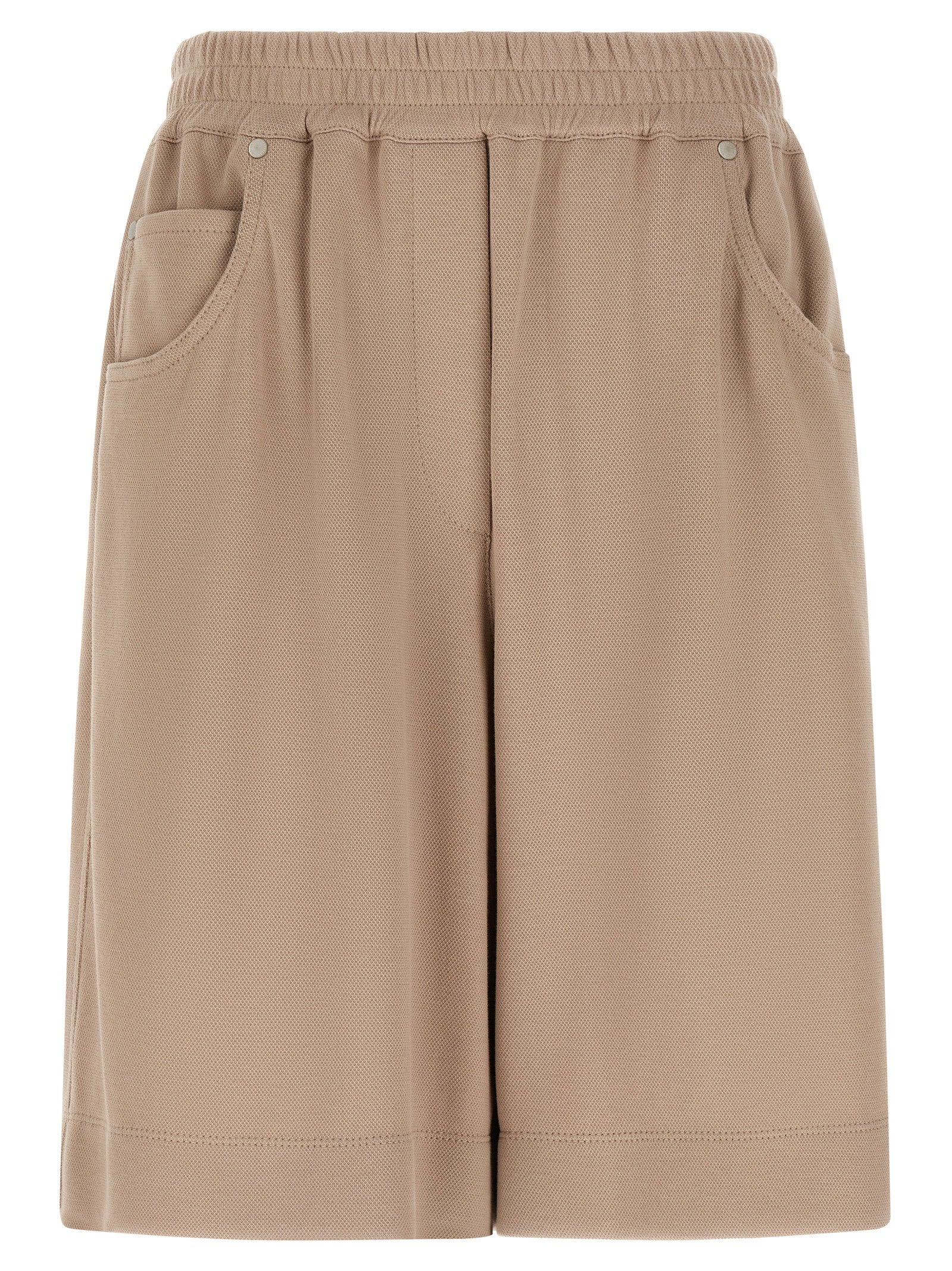 Braune Baumwoll-Bermudashorts