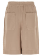 Braune Baumwoll-Bermudashorts