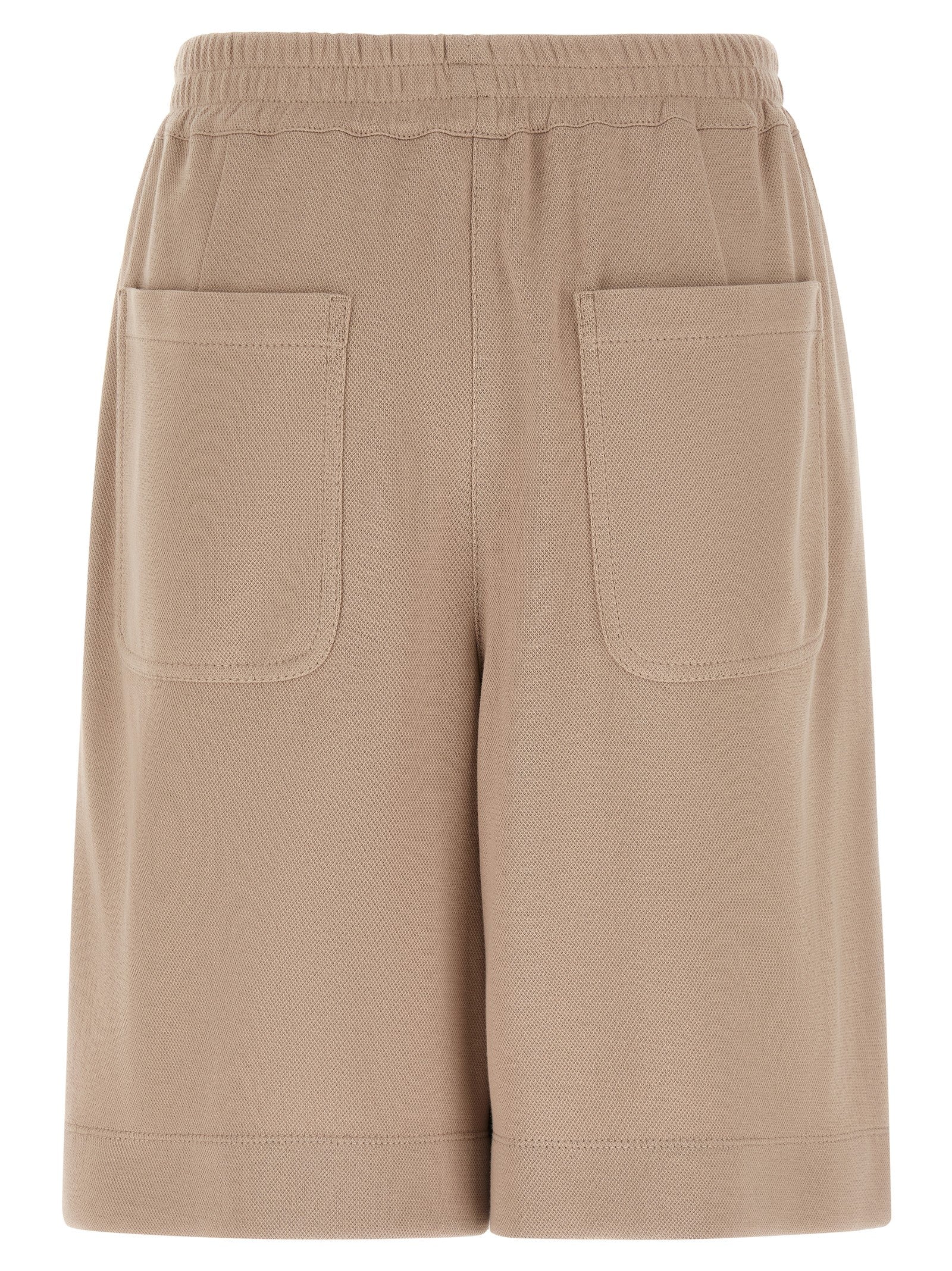 Braune Baumwoll-Bermudashorts