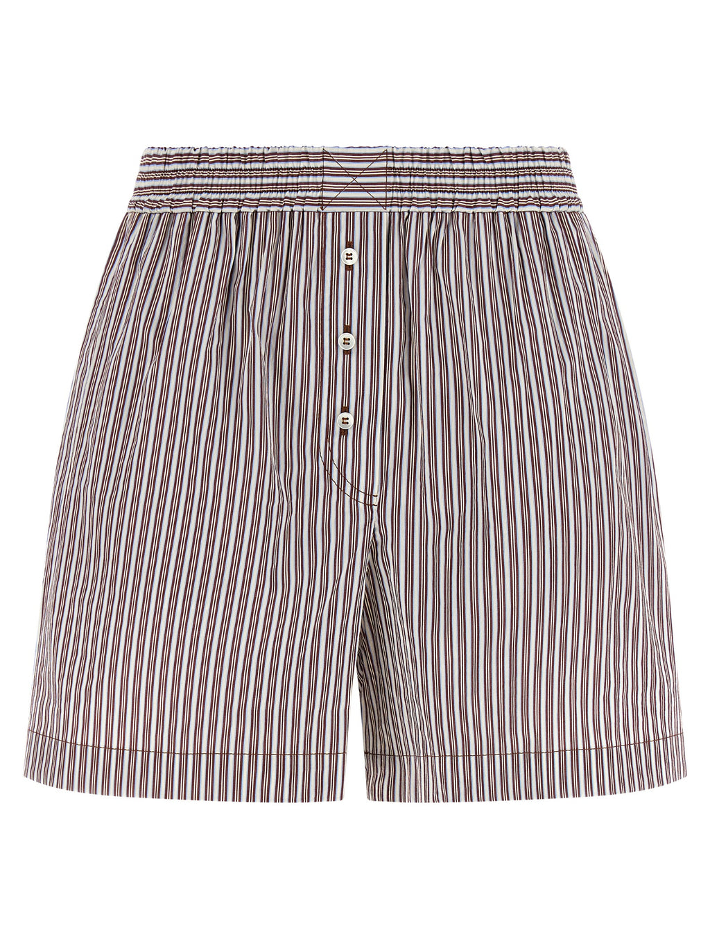 Bordeaux Baumwoll-Bermudashorts