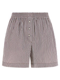 Bordeaux Baumwoll-Bermudashorts