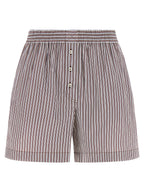 Bordeaux Baumwoll-Bermudashorts