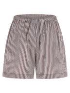 Bordeaux Baumwoll-Bermudashorts