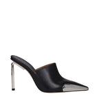 Schwarze Leder Pumps mit hohem Absatz