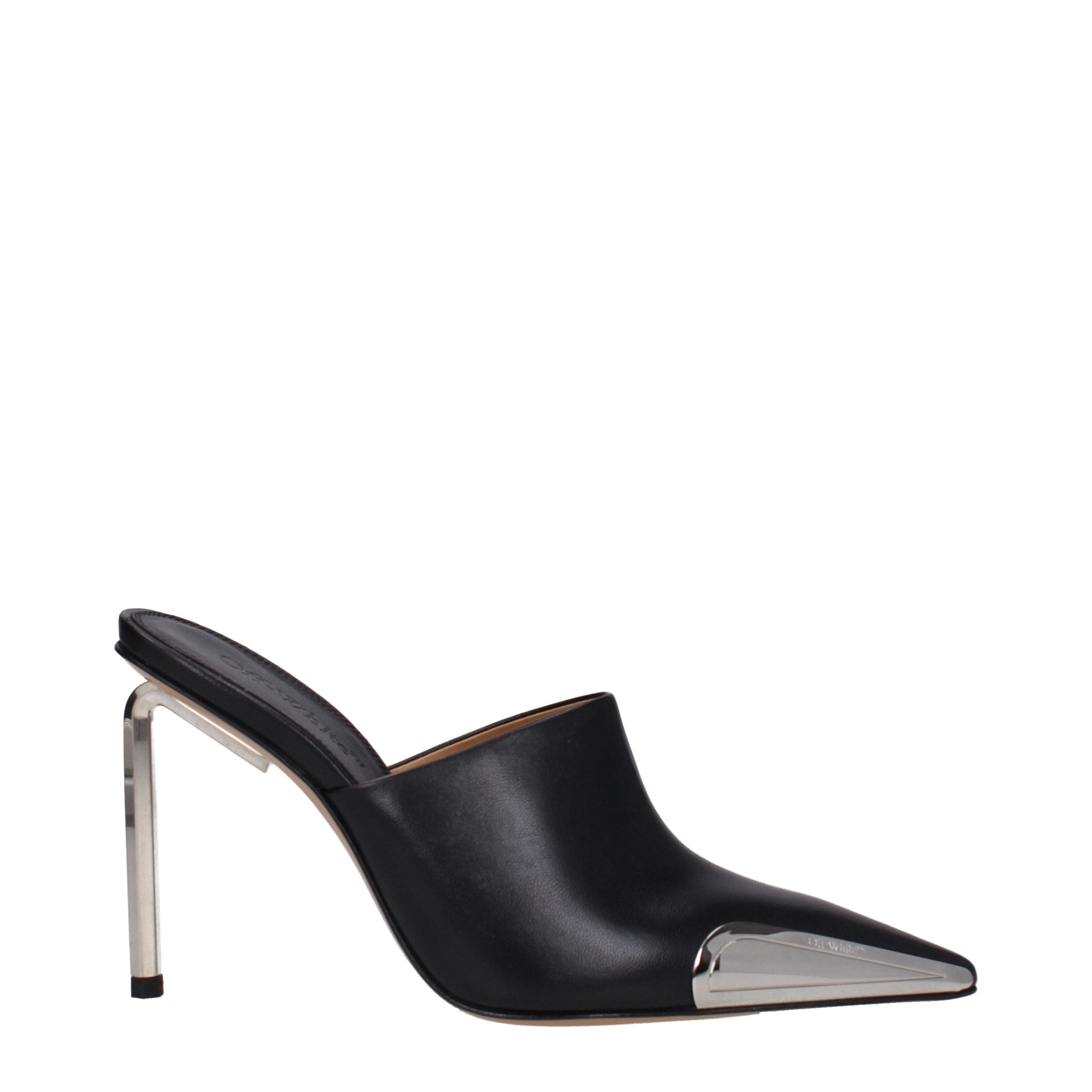 Schwarze Leder Pumps mit hohem Absatz