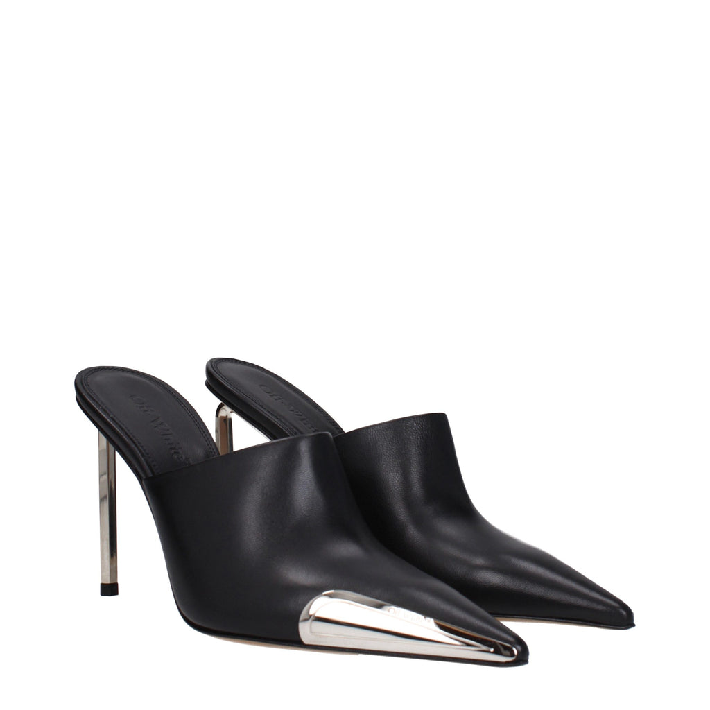 Schwarze Leder Pumps mit hohem Absatz