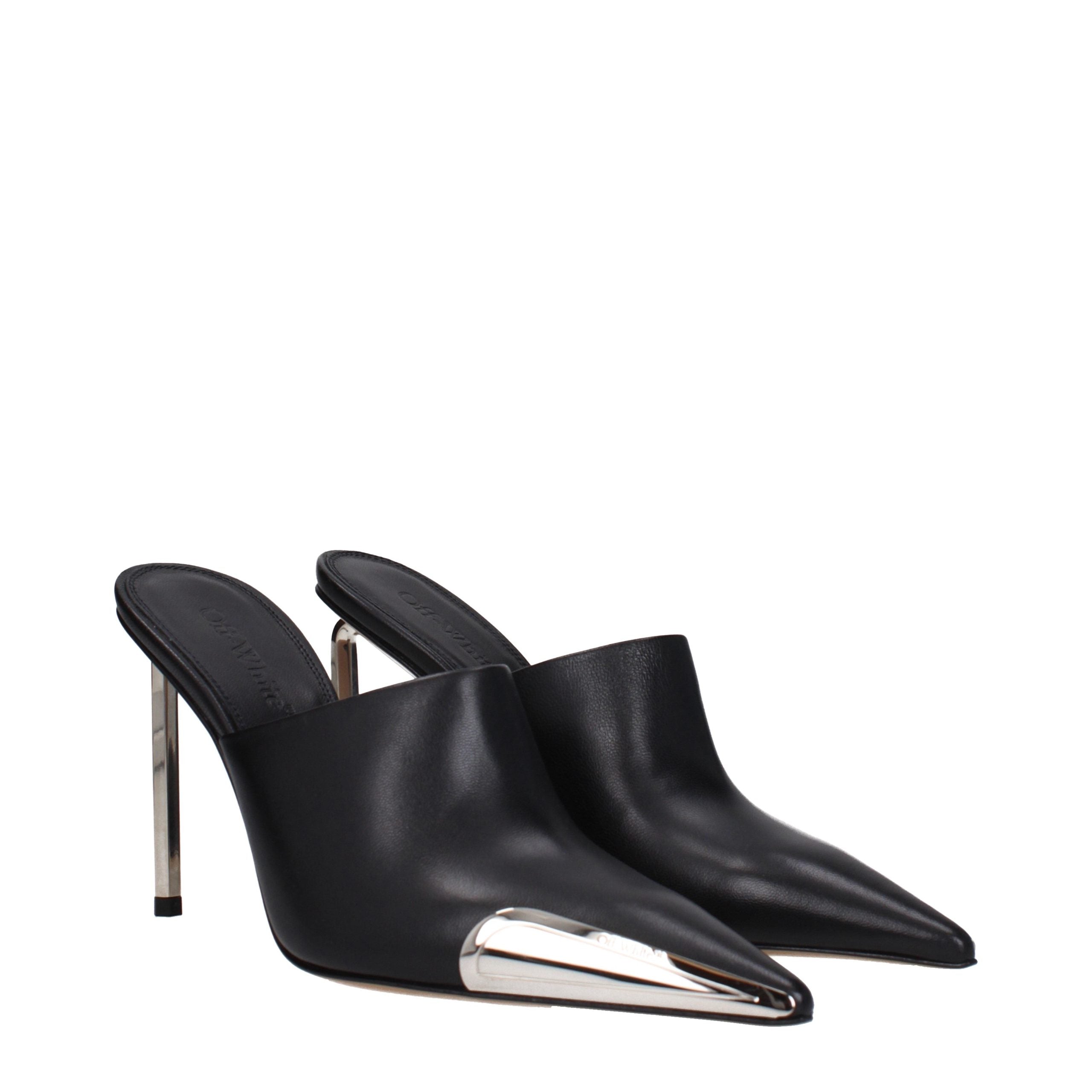 Schwarze Leder Pumps mit hohem Absatz