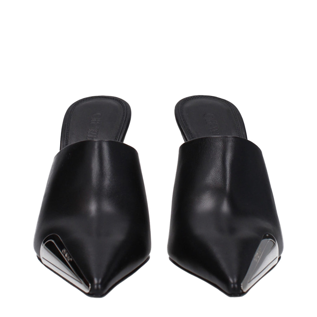 Schwarze Leder Pumps mit hohem Absatz