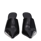 Schwarze Leder Pumps mit hohem Absatz