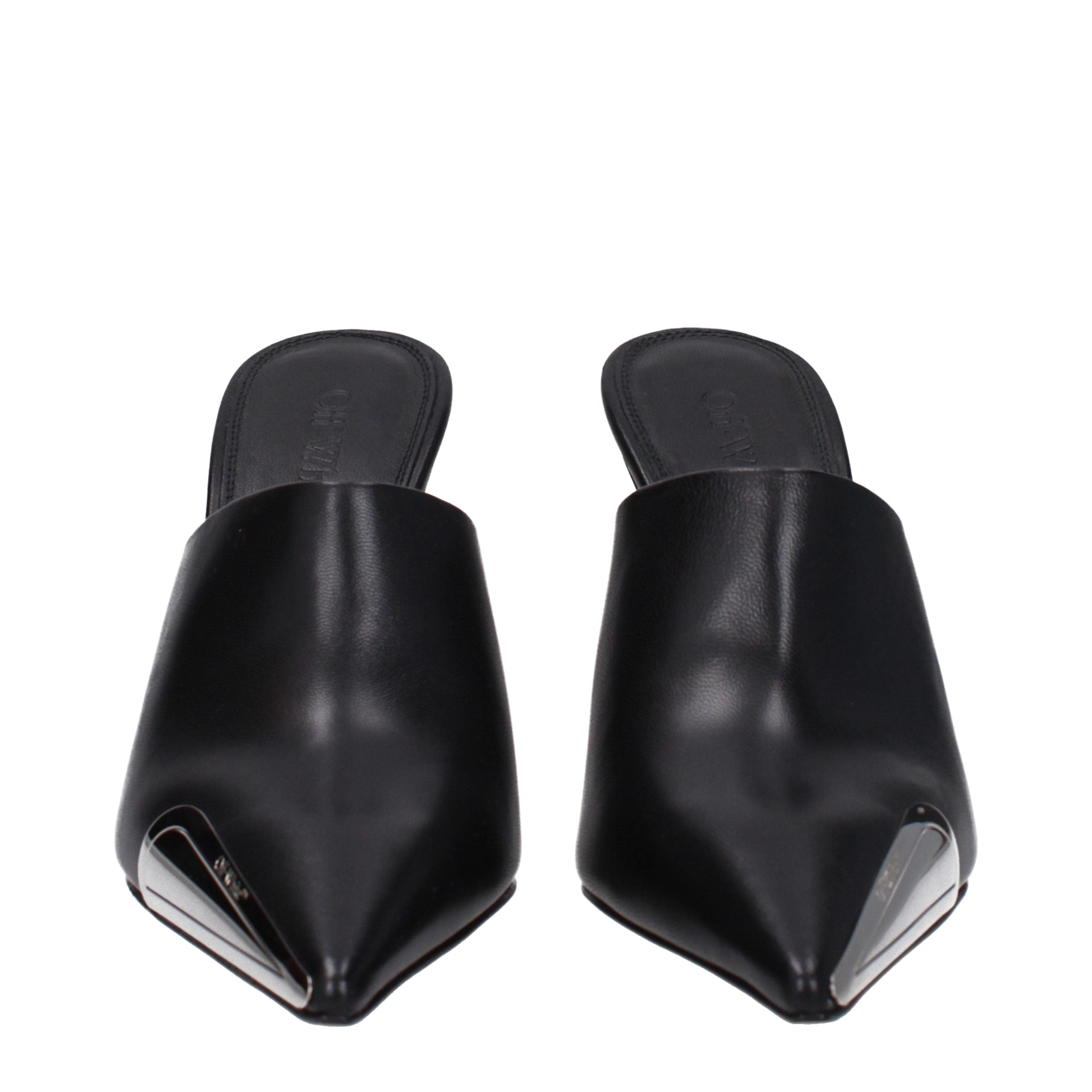 Schwarze Leder Pumps mit hohem Absatz