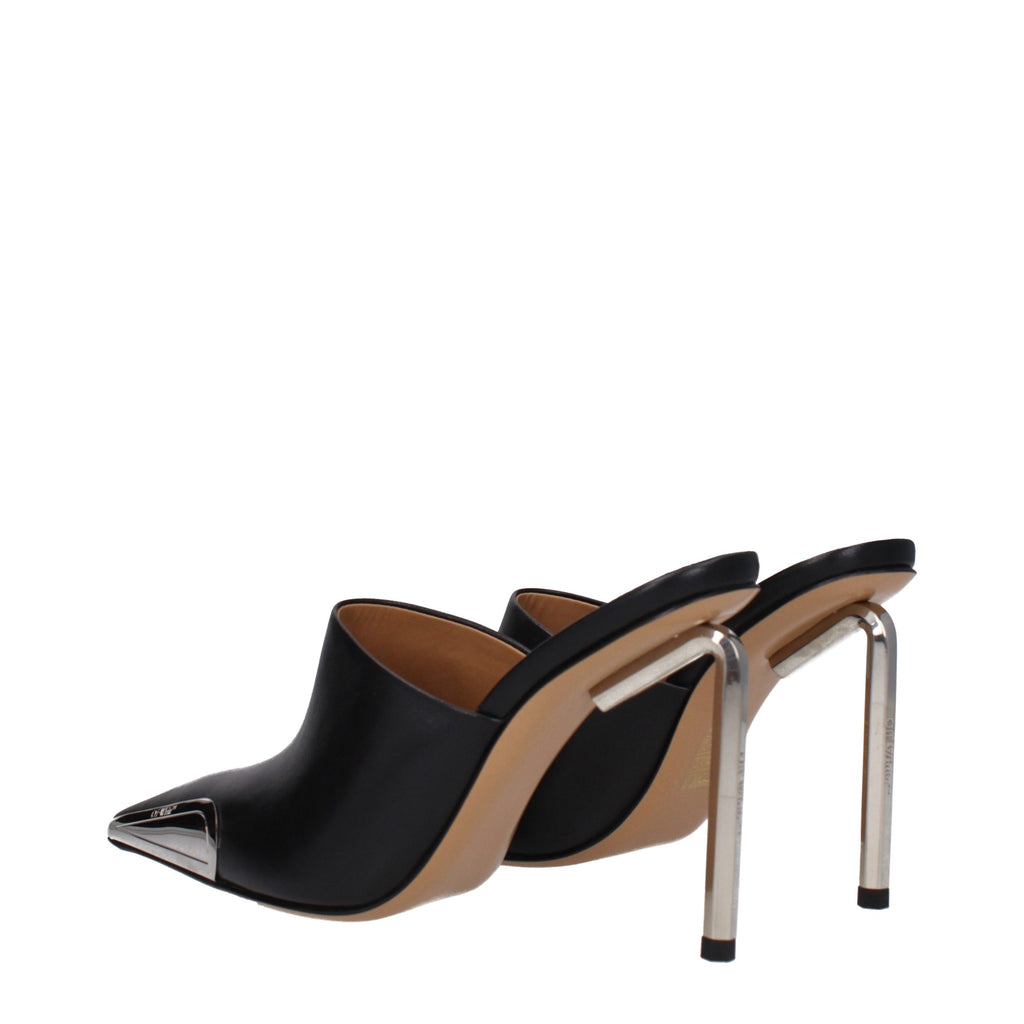 Schwarze Leder Pumps mit hohem Absatz