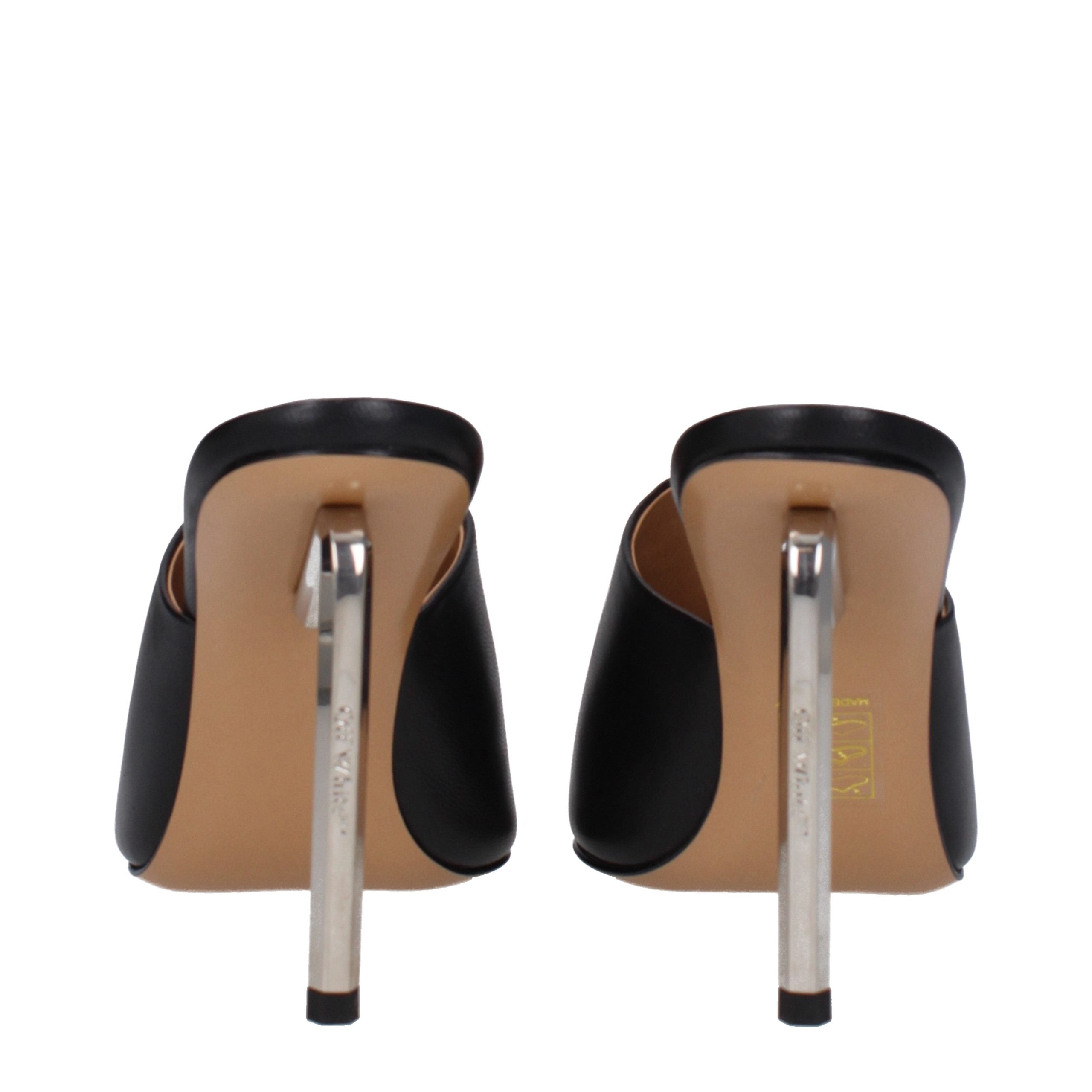 Schwarze Leder Pumps mit hohem Absatz