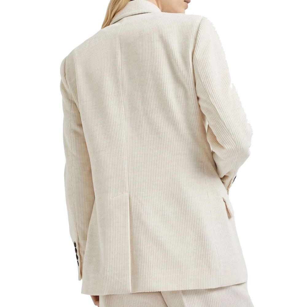 Weißer Baumwollblazer