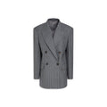 Grauer Blazer aus reiner Schurwolle