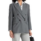 Grauer Blazer aus reiner Schurwolle
