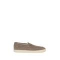 Graue Kalbsleder Bos Taurus Slipper-Loafer