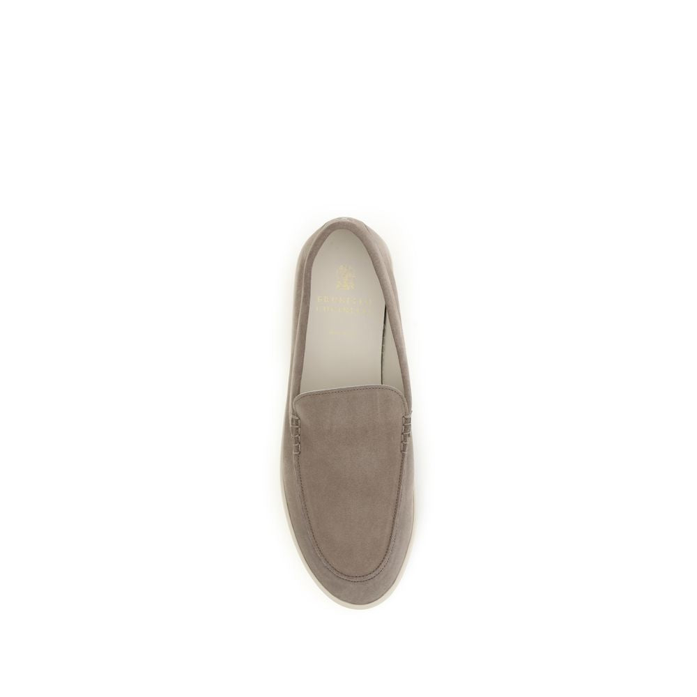 Graue Kalbsleder Bos Taurus Slipper-Loafer
