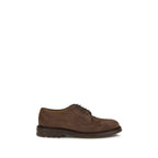 Braune Gummisohlen-Schnürschuhe