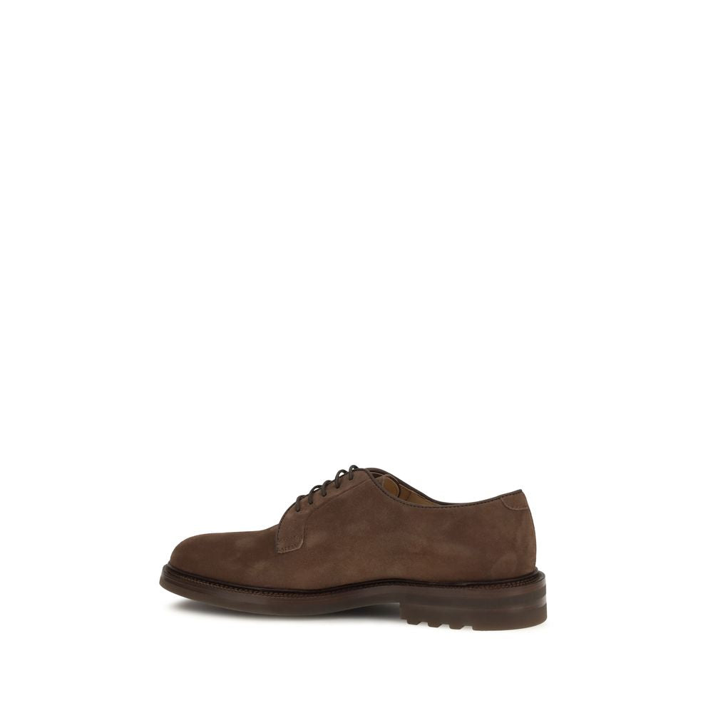 Braune Gummisohlen-Schnürschuhe