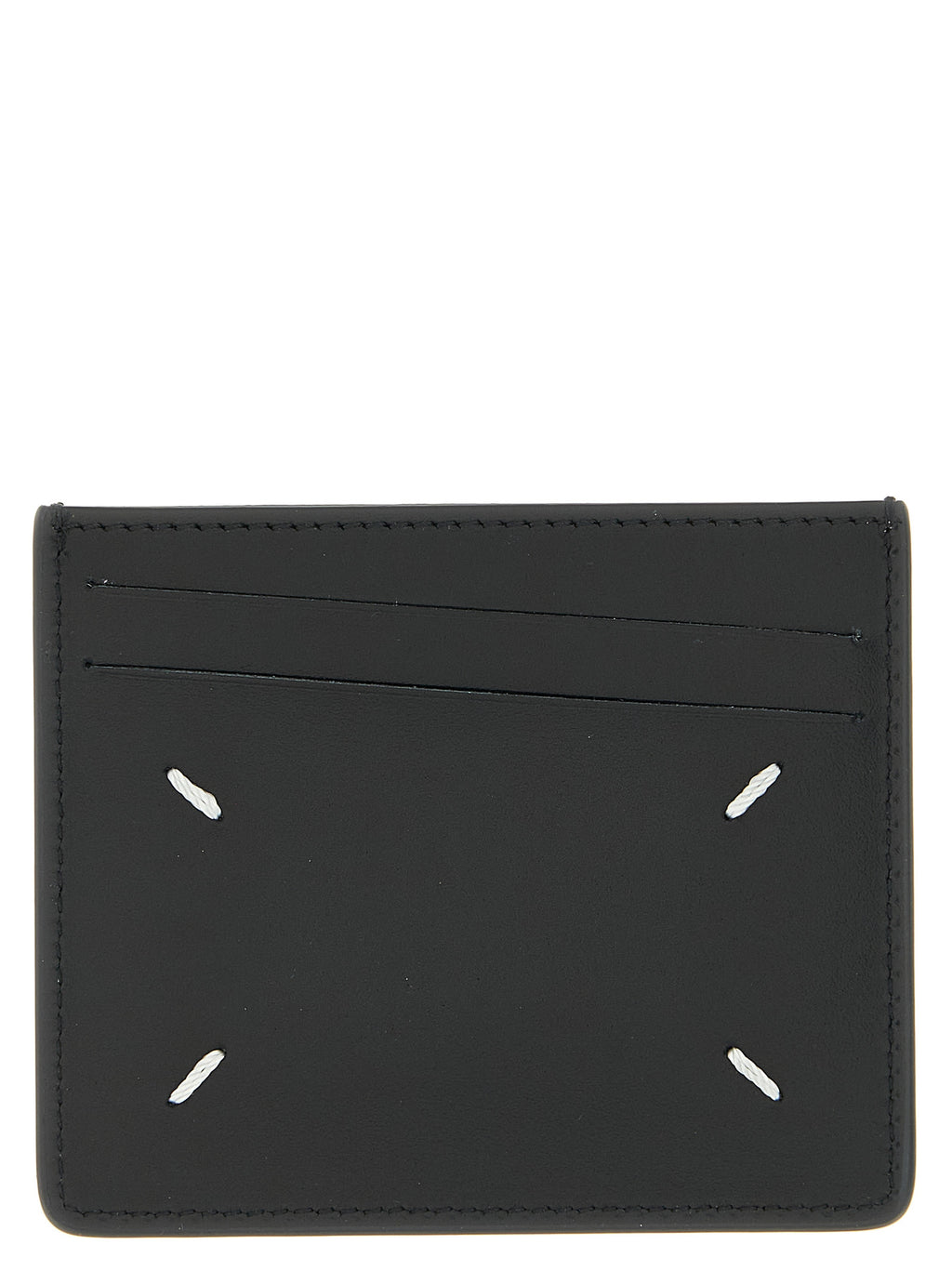 Schwarzes Kartenetui aus Leder 249436BM