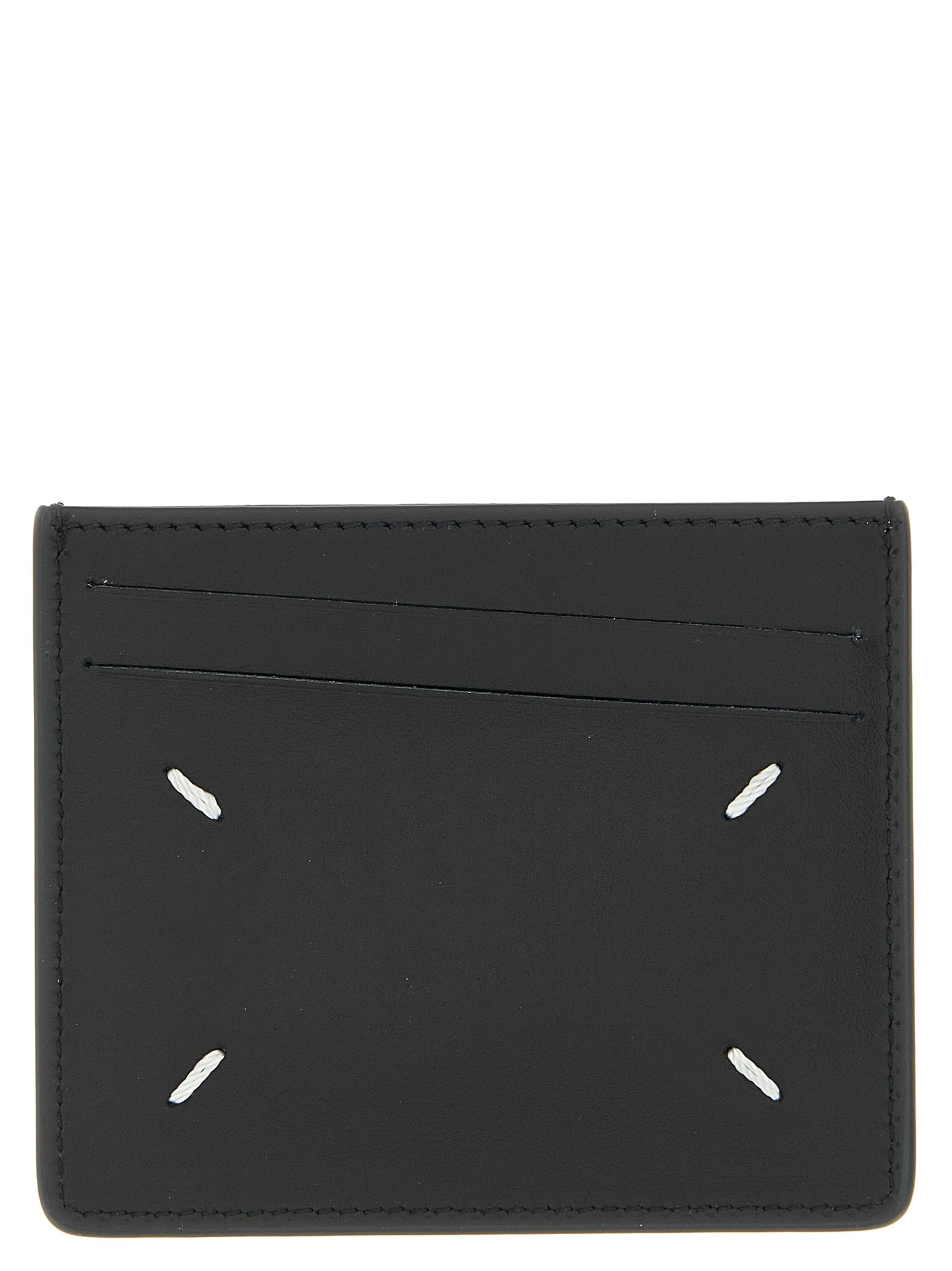 Schwarzes Kartenetui aus Leder 249436BM