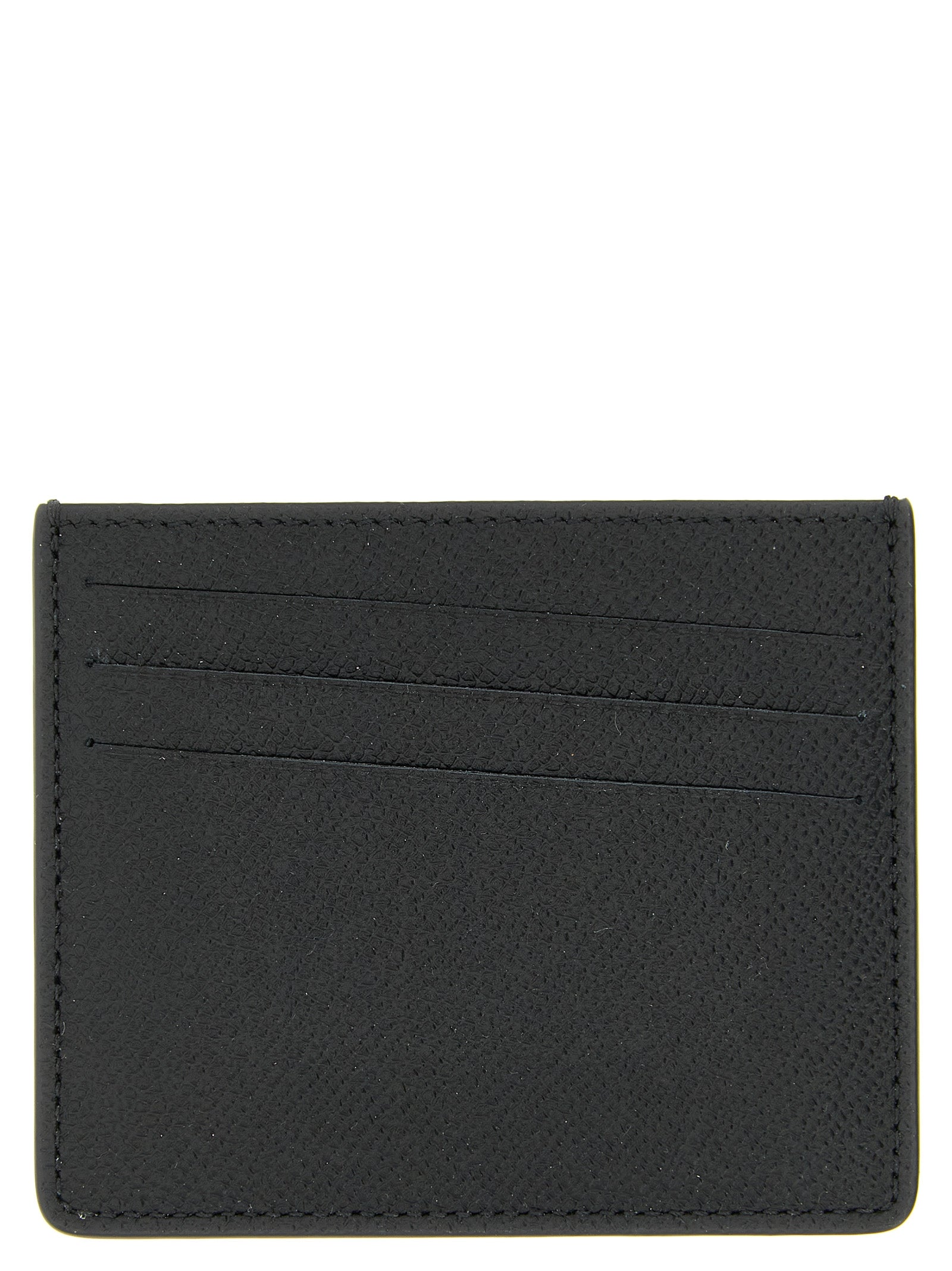 Schwarzes Kartenetui aus Leder 249436BM