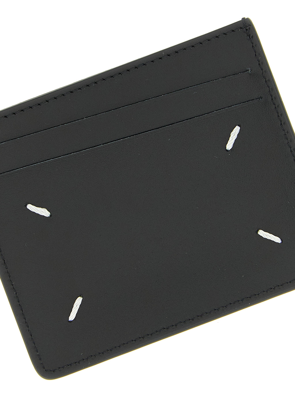 Schwarzes Kartenetui aus Leder 249436BM