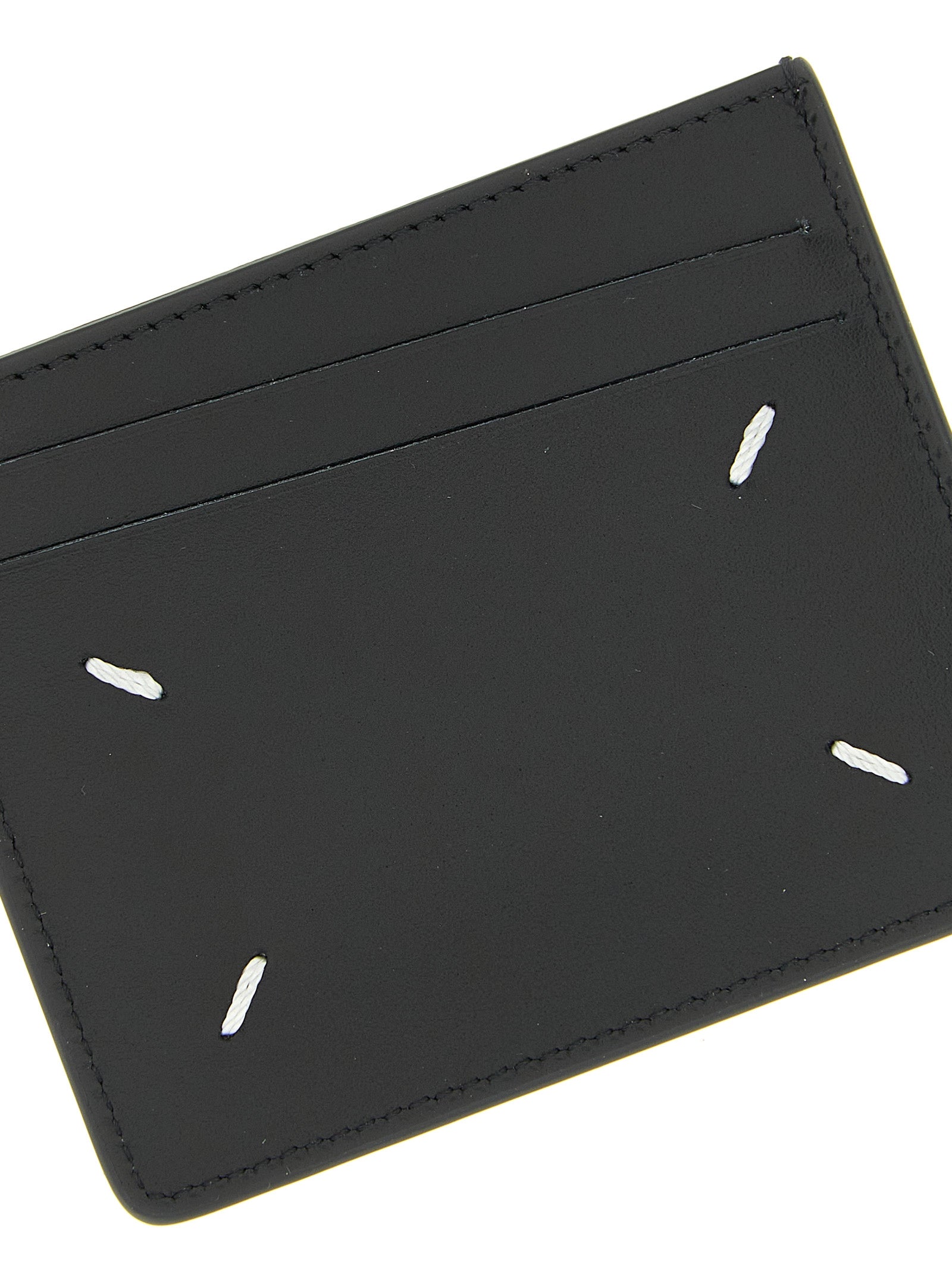 Schwarzes Kartenetui aus Leder 249436BM