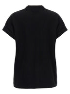 Schwarzes Baumwoll-T-Shirt