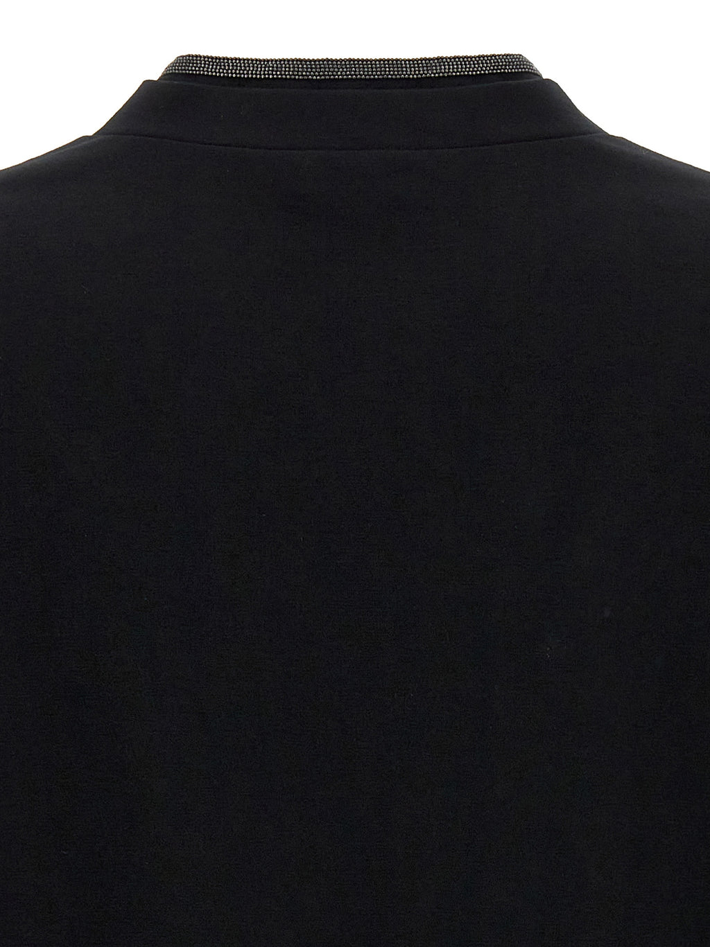 Schwarzes Baumwoll-T-Shirt